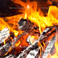 直火がＯＫなバーベキュー場は石を組んで直火スタイル